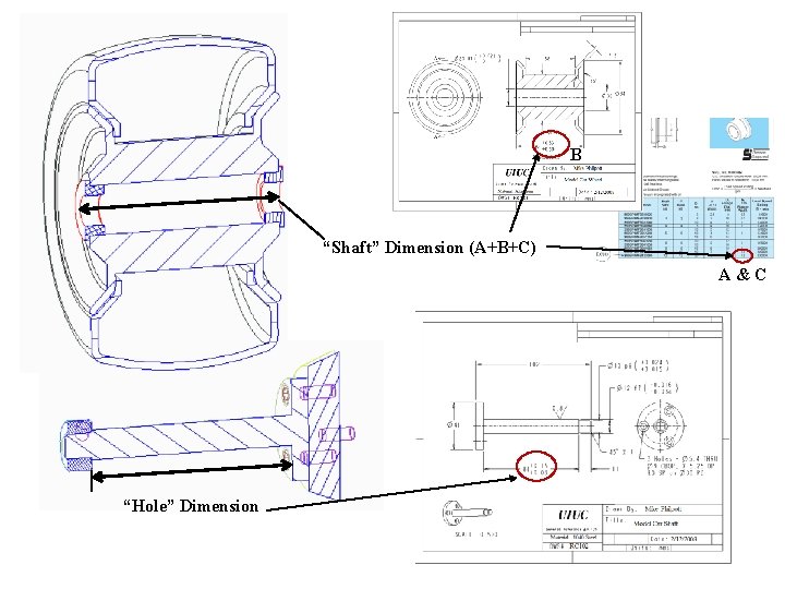 B “Shaft” Dimension (A+B+C) A&C “Hole” Dimension 