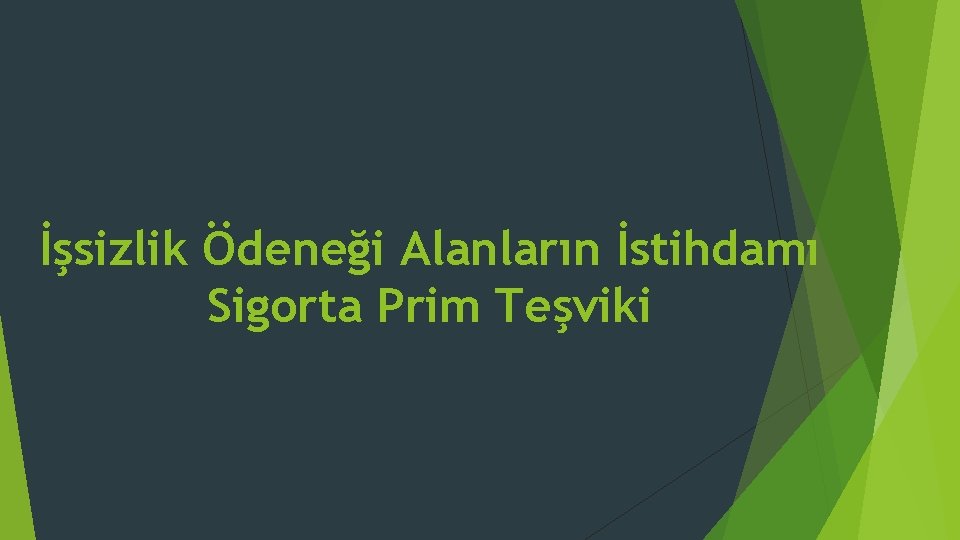 İşsizlik Ödeneği Alanların İstihdamı Sigorta Prim Teşviki 