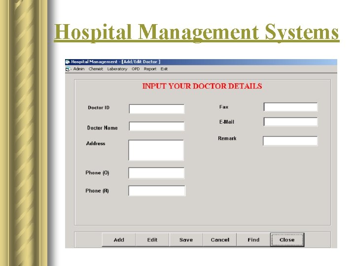 Hospital Management Systems 