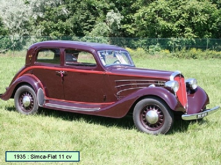 1935 : Simca-Fiat 11 cv 