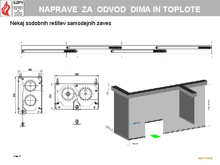 NAPRAVE ZA ODVOD DIMA IN TOPLOTE Nekaj sodobnih rešitev samodejnih zaves page 15 NEXT
