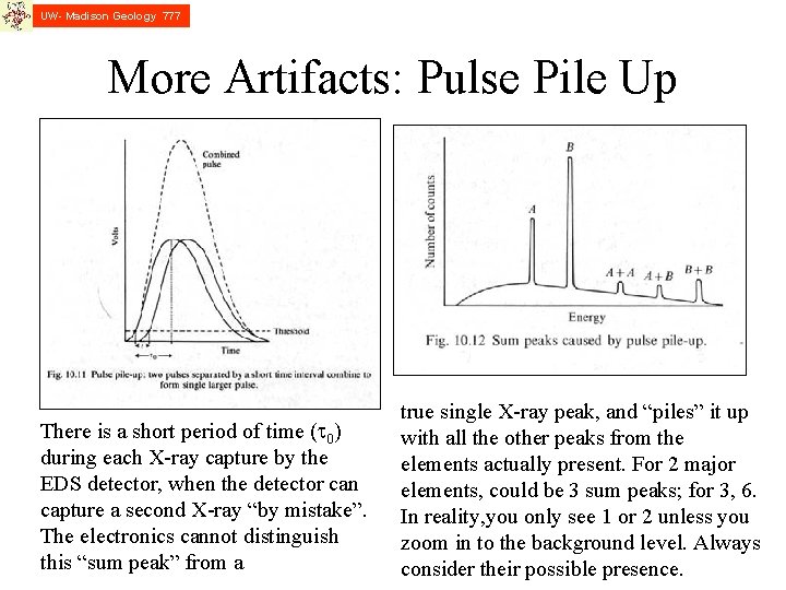 UW- Madison Geology 777 More Artifacts: Pulse Pile Up There is a short period