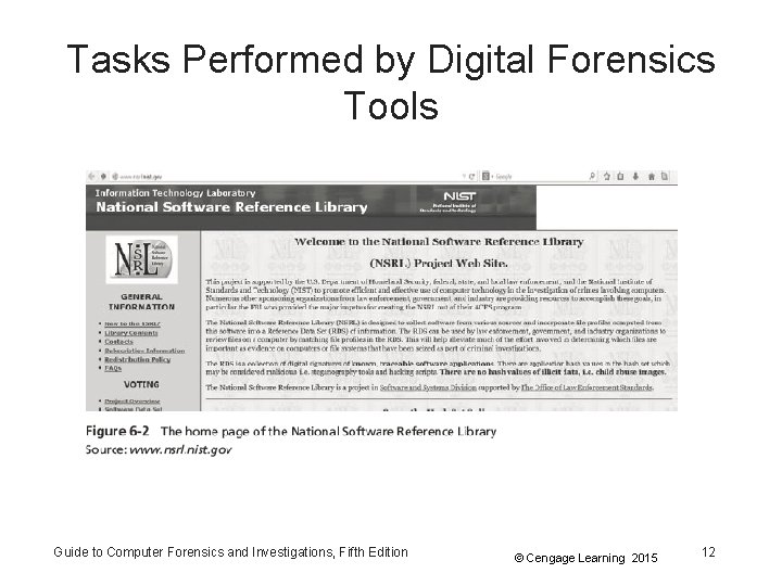 Tasks Performed by Digital Forensics Tools Guide to Computer Forensics and Investigations, Fifth Edition