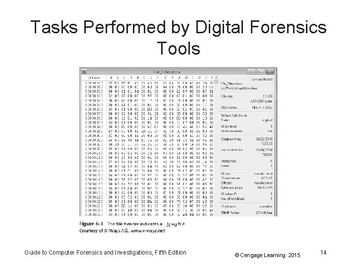 Tasks Performed by Digital Forensics Tools Guide to Computer Forensics and Investigations, Fifth Edition