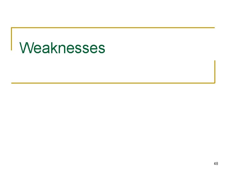 Weaknesses 48 