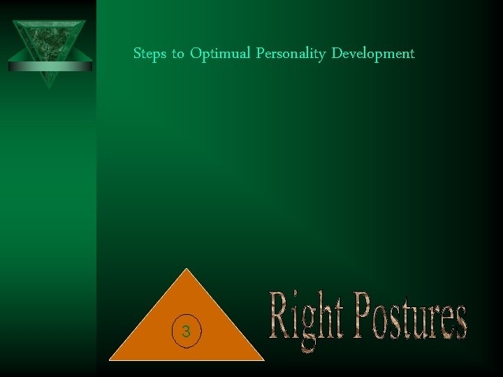 Steps to Optimual Personality Development 3 