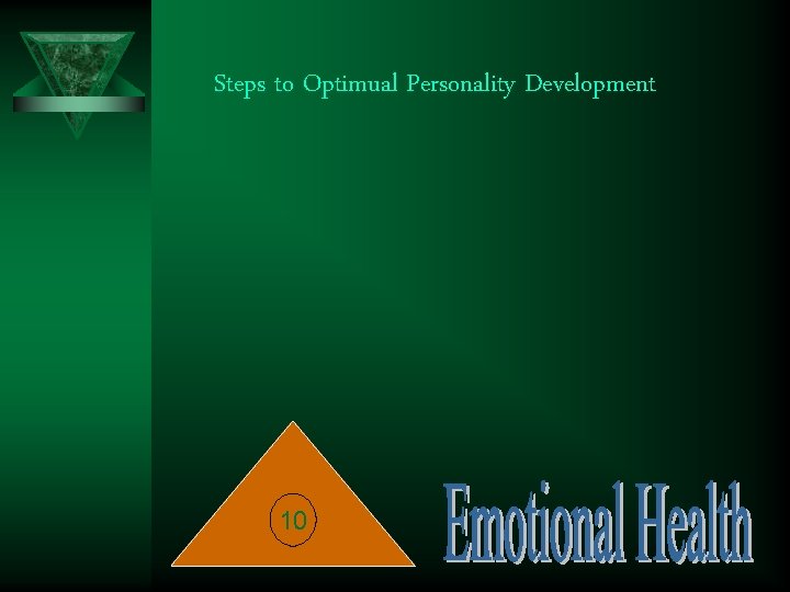 Steps to Optimual Personality Development 10 