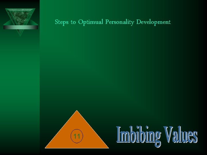 Steps to Optimual Personality Development 11 