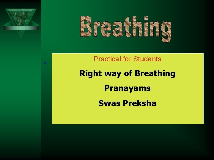 Practical for Students Right way of Breathing Pranayams Swas Preksha 