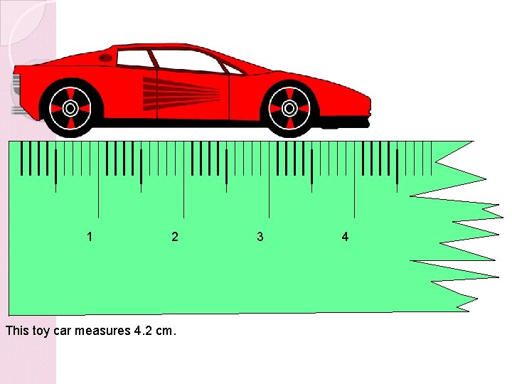 1 2 This toy car measures 4. 2 cm. 3 4 