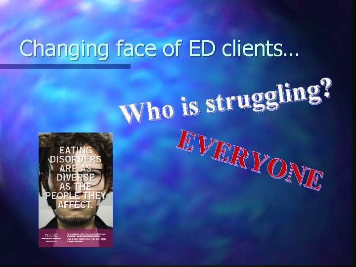 Changing face of ED clients… ? g n i l g g u r