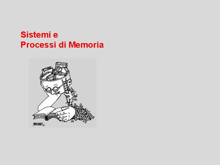 Sistemi e Processi di Memoria 