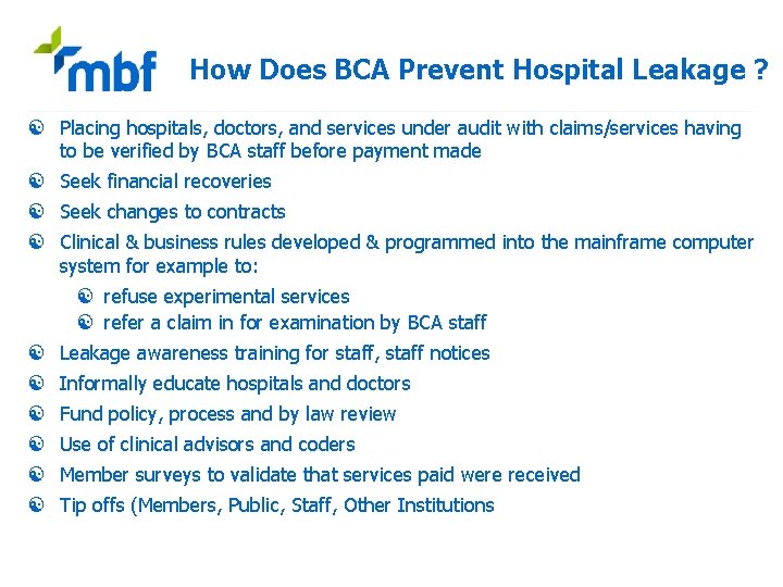 How Does BCA Prevent Hospital Leakage ? [ Placing hospitals, doctors, and services under