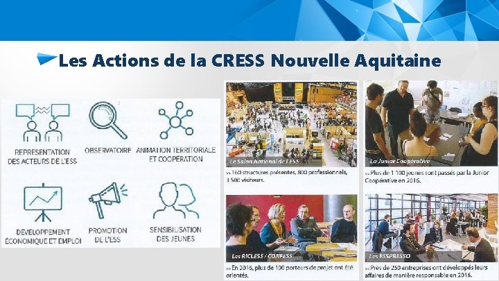 Les Actions de la CRESS Nouvelle Aquitaine 