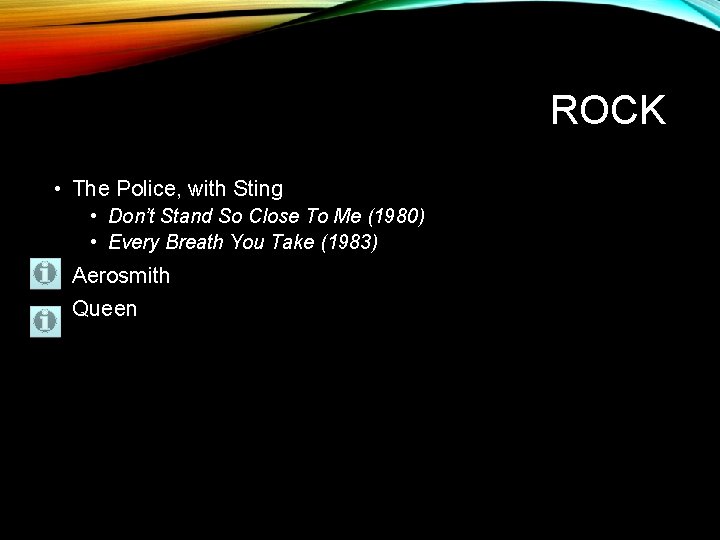 ROCK • The Police, with Sting • Don’t Stand So Close To Me (1980)