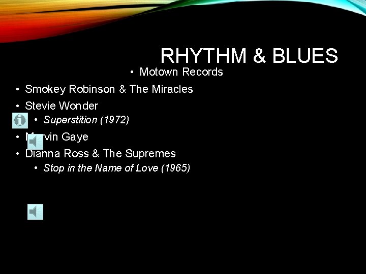 RHYTHM & BLUES • Motown Records • Smokey Robinson & The Miracles • Stevie