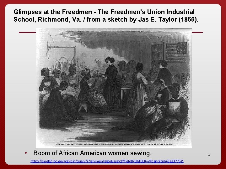 Glimpses at the Freedmen - The Freedmen's Union Industrial School, Richmond, Va. / from