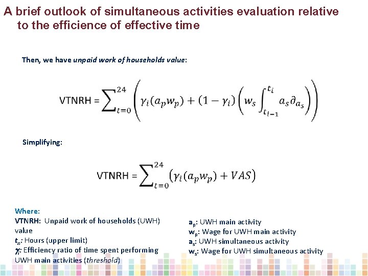 A brief outlook of simultaneous activities evaluation relative to the efficience of effective time