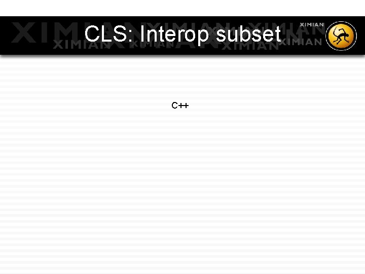 CLS: Interop subset C++ 