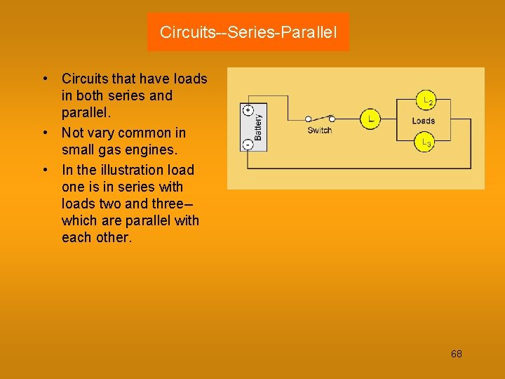 Circuits--Series-Parallel • Circuits that have loads in both series and parallel. • Not vary