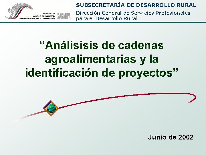 SUBSECRETARÍA DE DESARROLLO RURAL Dirección General de Servicios Profesionales para el Desarrollo Rural “Análisisis