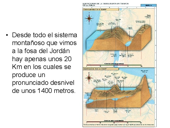  • Desde todo el sistema montañoso que vimos a la fosa del Jordán