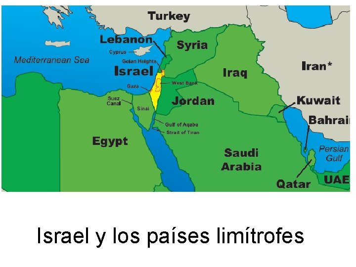 Israel y los países limítrofes 