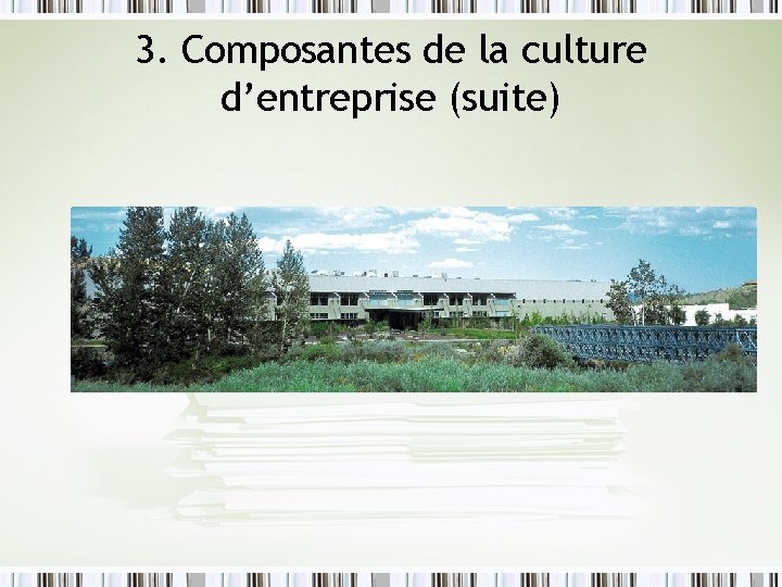 3. Composantes de la culture d’entreprise (suite) 