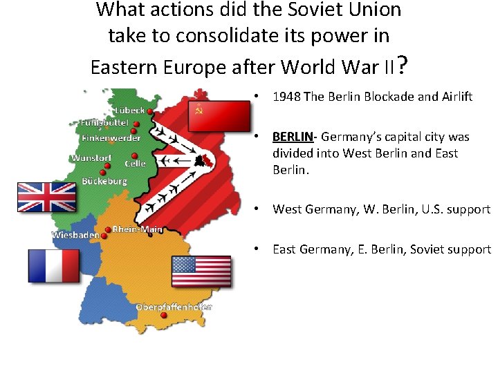 What actions did the Soviet Union take to consolidate its power in Eastern Europe