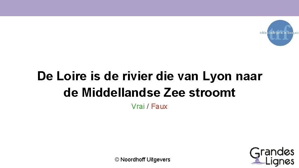 De Loire is de rivier die van Lyon naar de Middellandse Zee stroomt Vrai