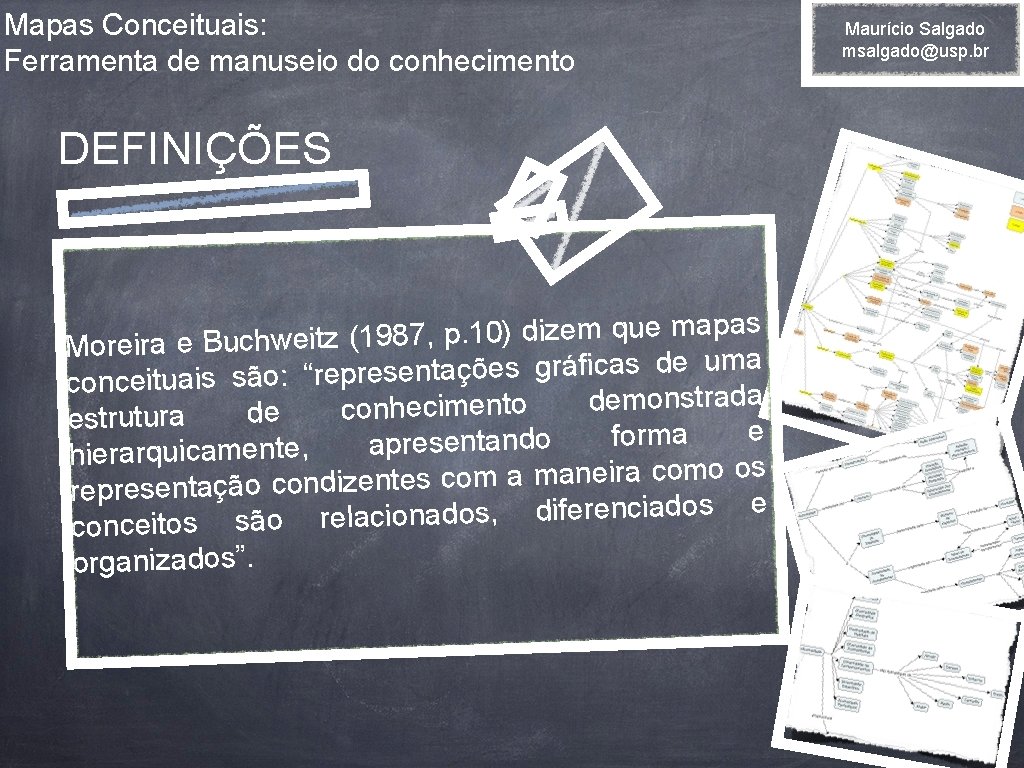 Mapas Conceituais: Ferramenta de manuseio do conhecimento DEFINIÇÕES s a p a m e