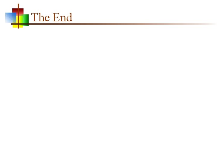 The End 