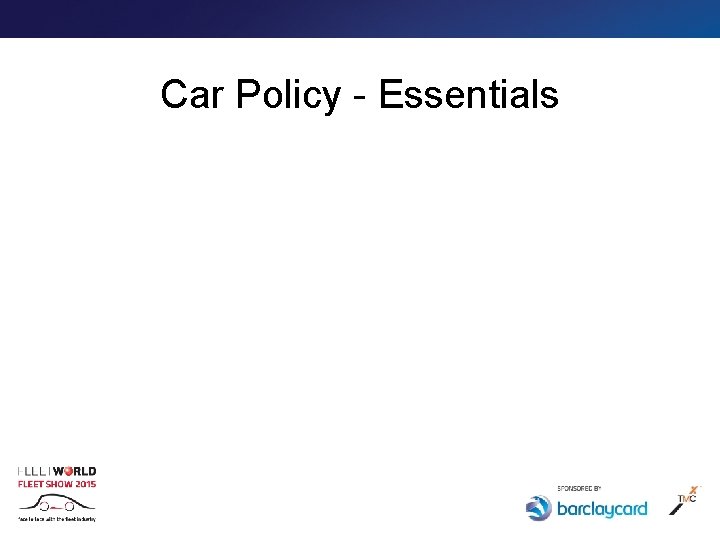 Car Policy - Essentials 