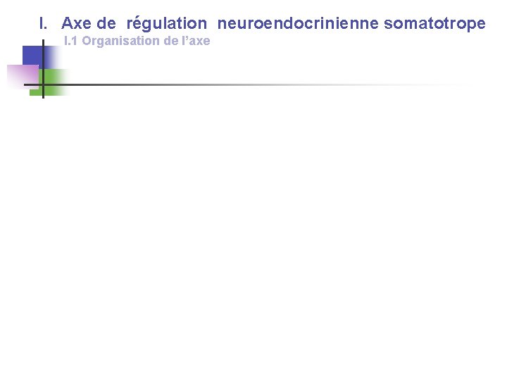 I. Axe de régulation neuroendocrinienne somatotrope I. 1 Organisation de l’axe 