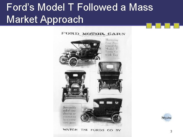 Ford’s Model T Followed a Mass Market Approach 3 