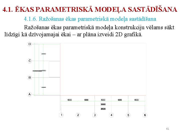 4. 1. ĒKAS PARAMETRISKĀ MODEĻA SASTĀDĪŠANA 4. 1. 6. Ražošanas ēkas parametriskā modeļa sastādīšana