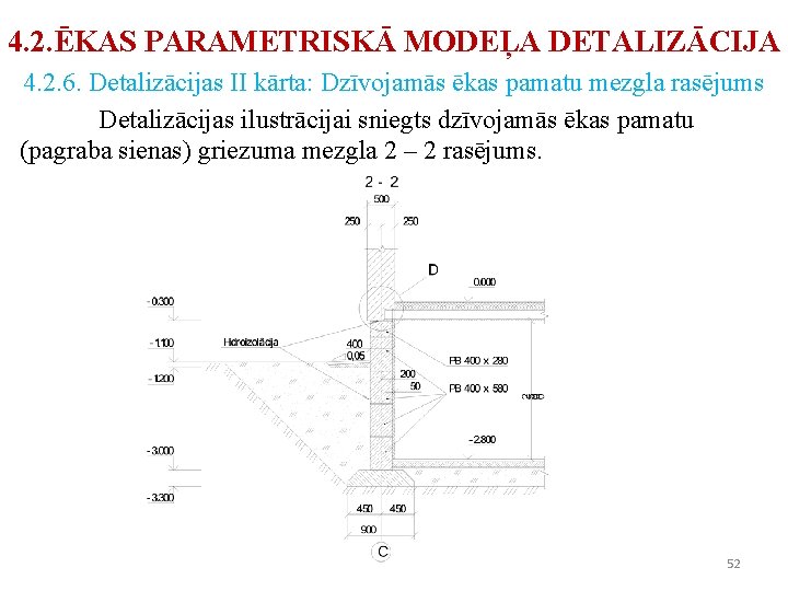 4. 2. ĒKAS PARAMETRISKĀ MODEĻA DETALIZĀCIJA 4. 2. 6. Detalizācijas II kārta: Dzīvojamās ēkas