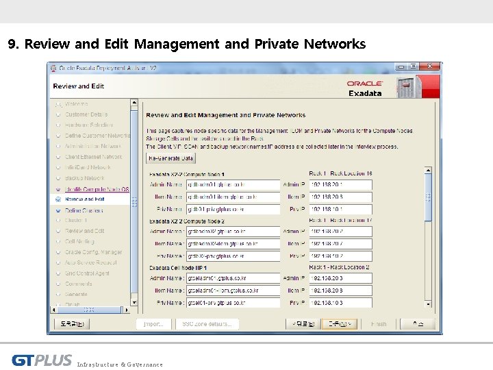 9. Review and Edit Management and Private Networks Infrastructure & Governance 