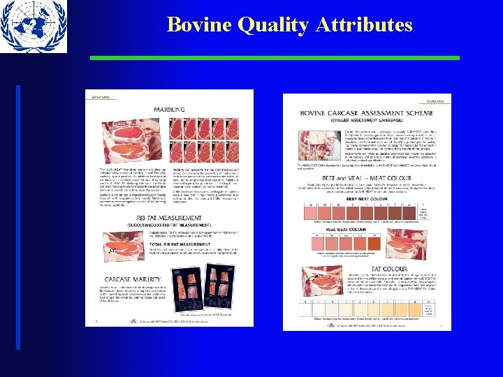 Bovine Quality Attributes Bovine Quality Attributes
