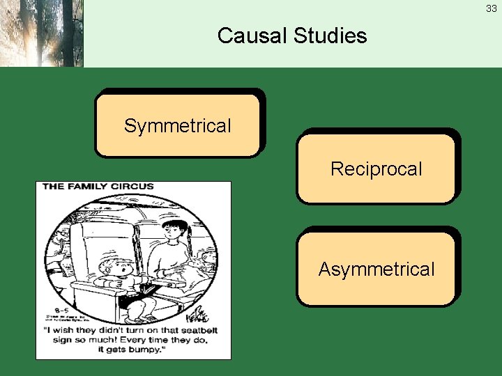 33 Causal Studies Symmetrical Reciprocal Asymmetrical 