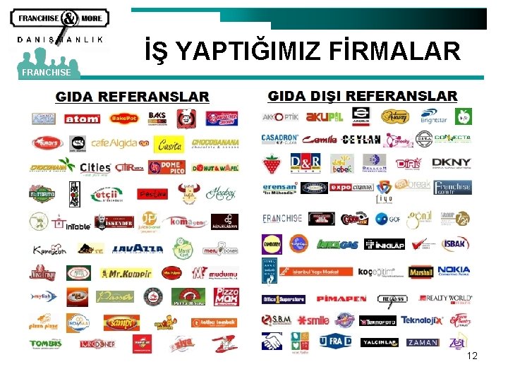 İŞ YAPTIĞIMIZ FİRMALAR FRANCHISE 12 