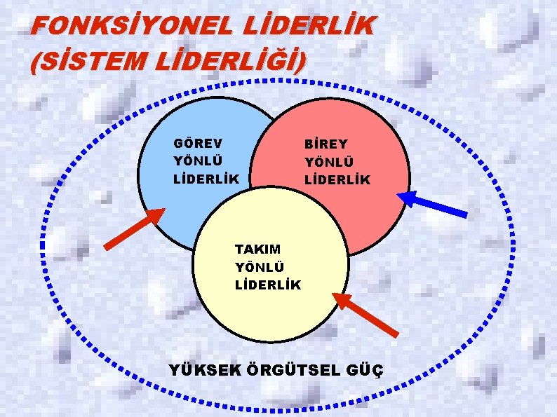 FONKSİYONEL LİDERLİK (SİSTEM LİDERLİĞİ) GÖREV YÖNLÜ LİDERLİK BİREY YÖNLÜ LİDERLİK TAKIM YÖNLÜ LİDERLİK YÜKSEK