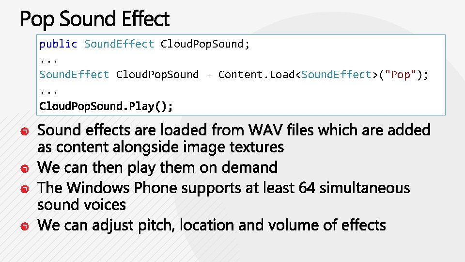 public Sound. Effect Cloud. Pop. Sound; . . . Sound. Effect Cloud. Pop. Sound