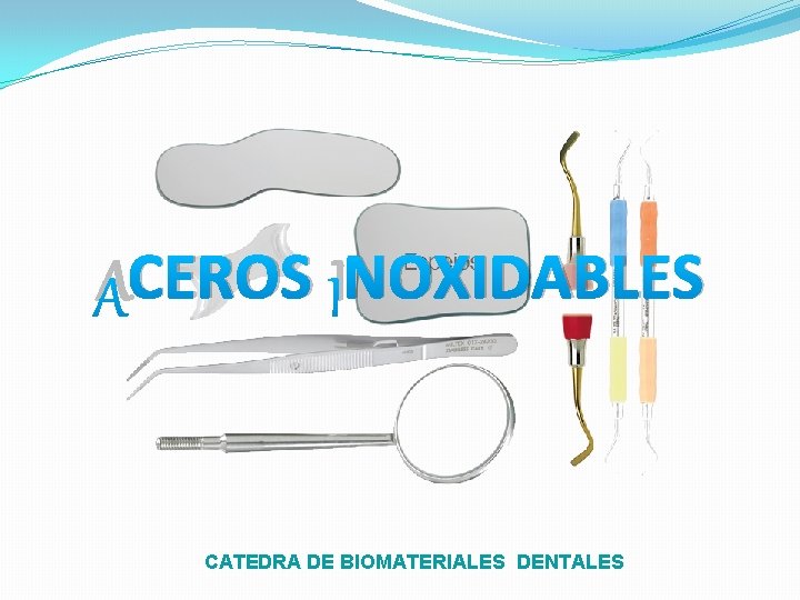 ACEROS INOXIDABLES CATEDRA DE BIOMATERIALES DENTALES 