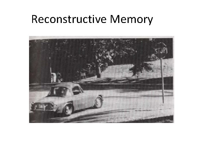 Reconstructive Memory 