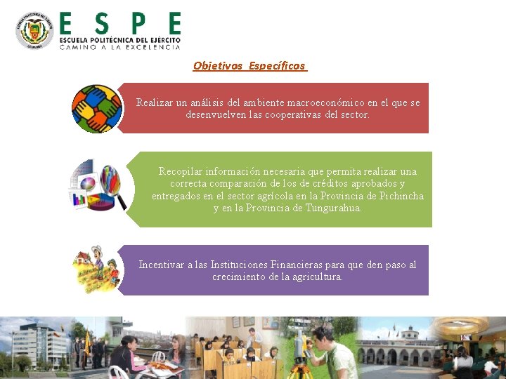 Objetivos Específicos Realizar un análisis del ambiente macroeconómico en el que se desenvuelven las