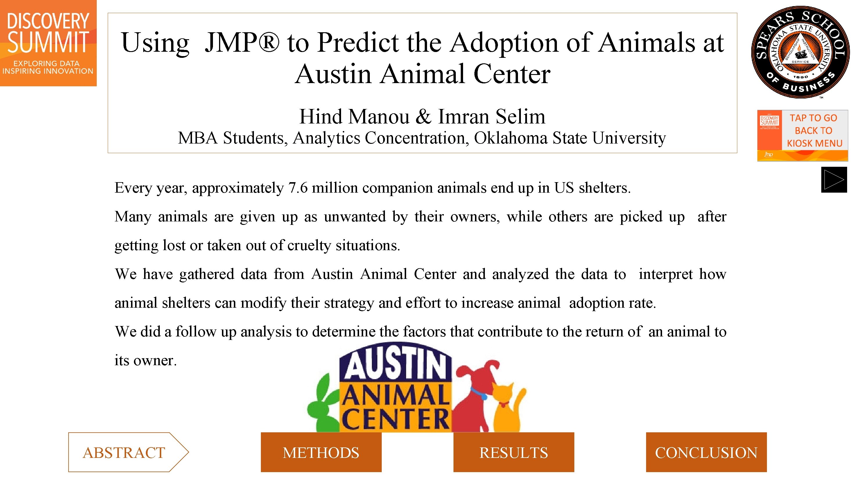 Using JMP® to Predict the Adoption of Animals at Austin Animal Center g Hind