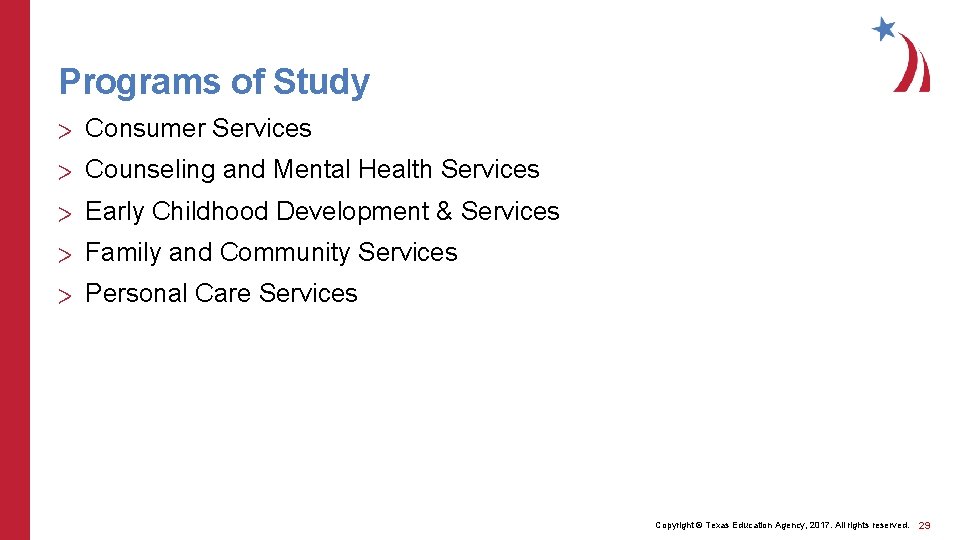Programs of Study > Consumer Services > Counseling and Mental Health Services > Early