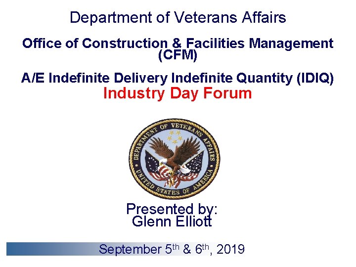 Department of Veterans Affairs Office of Construction Facilities
