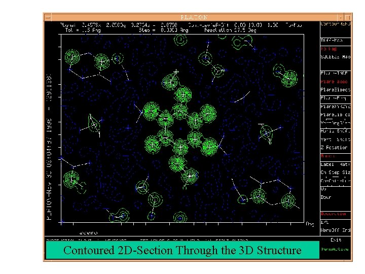 Contoured 2 D-Section Through the 3 D Structure 